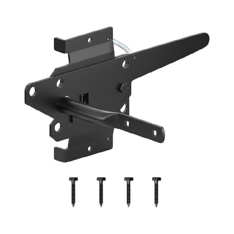 Quick Pin Door Bolt Automatic Latches Auto Locking Gate Latches Outdoor Fence Gate Lock Door Hardware Easy to Install