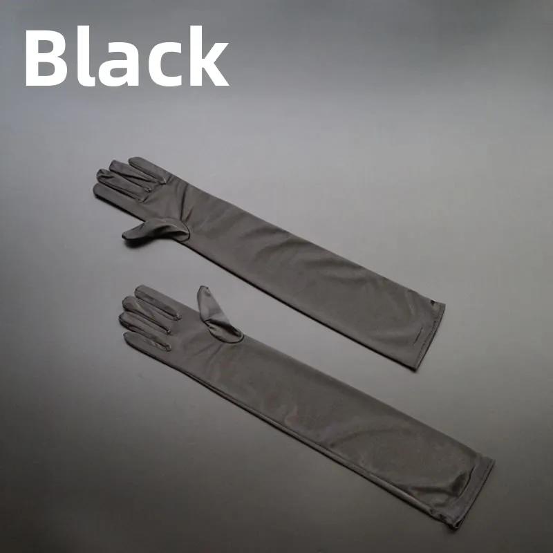 Extra Length Satin Gloves Elongated Gowns Satin Wedding Performance Prom Gloves Apparel Accessories Etiquette Gloves