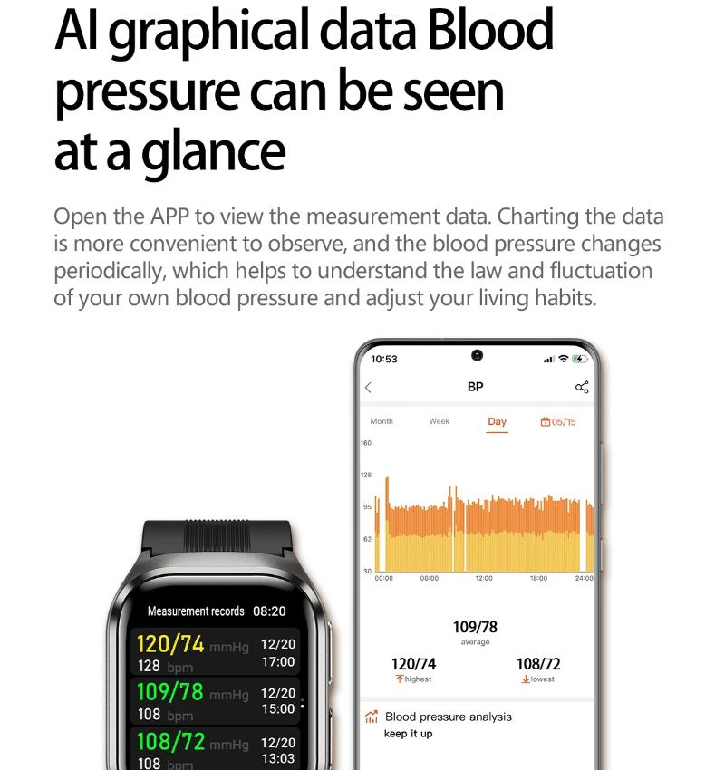 New AI Diagosis ECG Health Smart Watch Men Blood Pressure Lipid Uric Acid NFC Air Pump Airbag Health Smartwatches Women for IOS Android