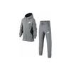 Casual Sports Suit Outdoor Zip Hooded Long Sleeve Loose Fit Drawstring Pants Kids Suits Gray CJ4342-091