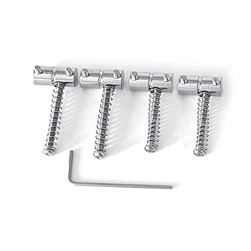 Bass Bridge String Saddle Plate Block Instrument Bass Electric Guitar Replacement Accessories Spring Screws with Wrench