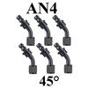 6X 4AN 6AN 8AN 10AN 12AN Oil Fuel Cooler Push-On Hose Fittings 0 45 90 180 Degree Push Lock Rubber Tube End Adapter Aluminum