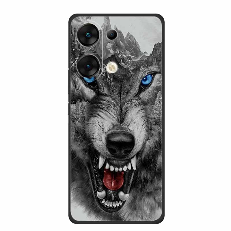 For Xiaomi Poco M6 Pro 4G Case 6.67" Animals TPU Soft Silicone Back Cover Phone Cases for POCOM6 Pro 4G Protector Wolf Cool Para