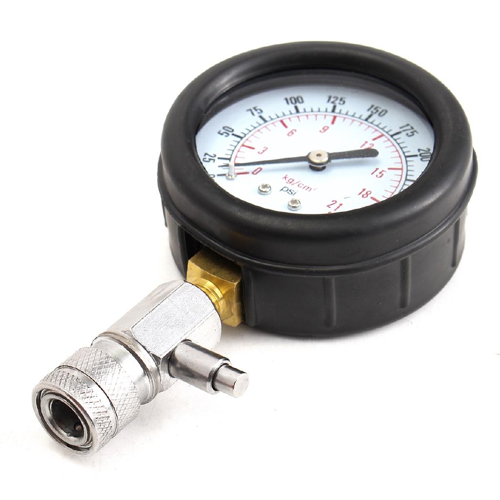 Petrol Engine Tester Pressure Gauge Set Kit Compression Leakage Diagnostic Compressometer Tool for Auto CAR with Case