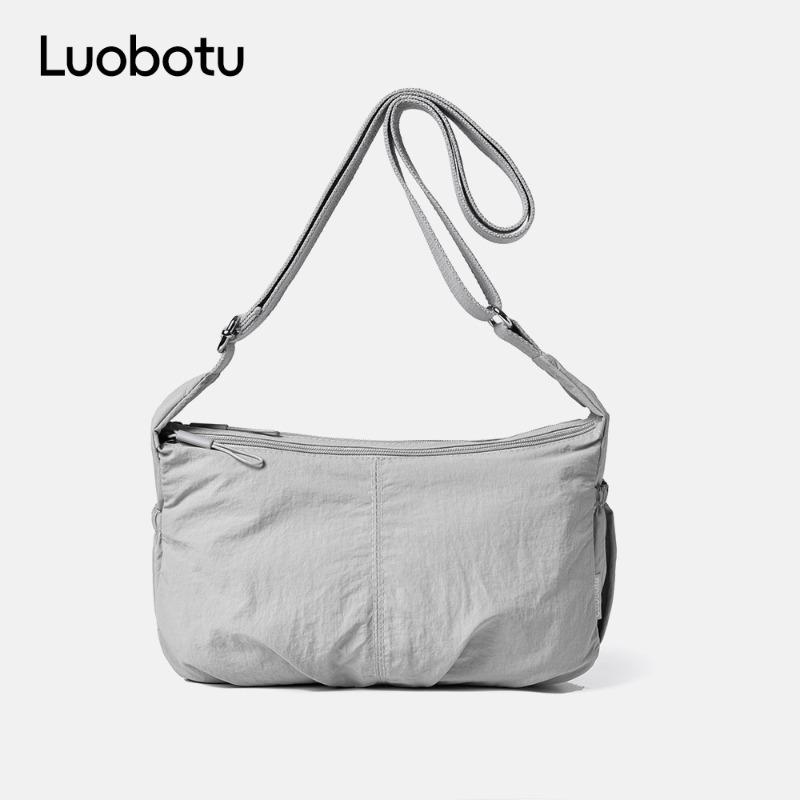 Fashion solid color bag messenger bag women's new women's shoulder bag hot-selling women's bag lightweight nylon cloth satchel