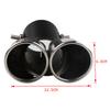Dual Outlet Exhaust Pipe for Car Stainless Steel Slant Rolled Edge Car Exhaust Tip Universal Black Silver Auto Muffler Silencer