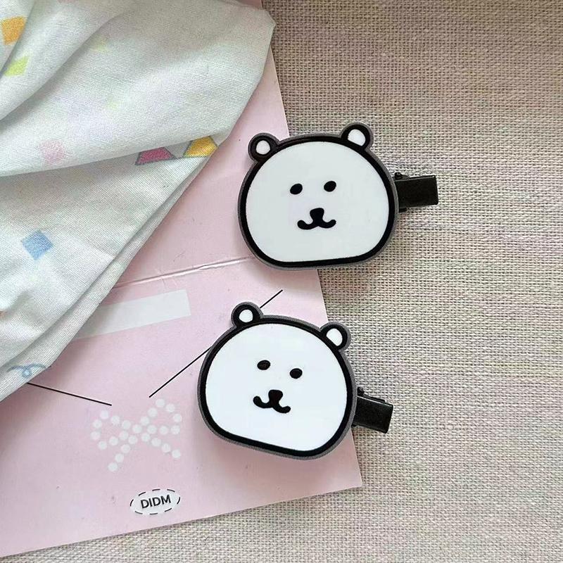 2Pcs Cute Cartoon Rabbit Hair Side Clip Bunny Bangs Edge Hairpins Girls Sweet Hair Styling Tools Decoration Tools Gifts