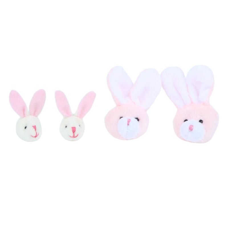 5 Bucăți Ornaments Drăguți cu Cap de Iepure de Pluș Păpușă Mini Iepuraș Accesorii Artizanat Diy Pentru Agrafă de Păr Broșă Geantă Îmbrăcăminte Decorațiune Cadou