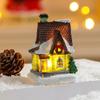 Christmas micro landscape mini luminous small house tabletop ornament Christmas tree ornament children's small gift