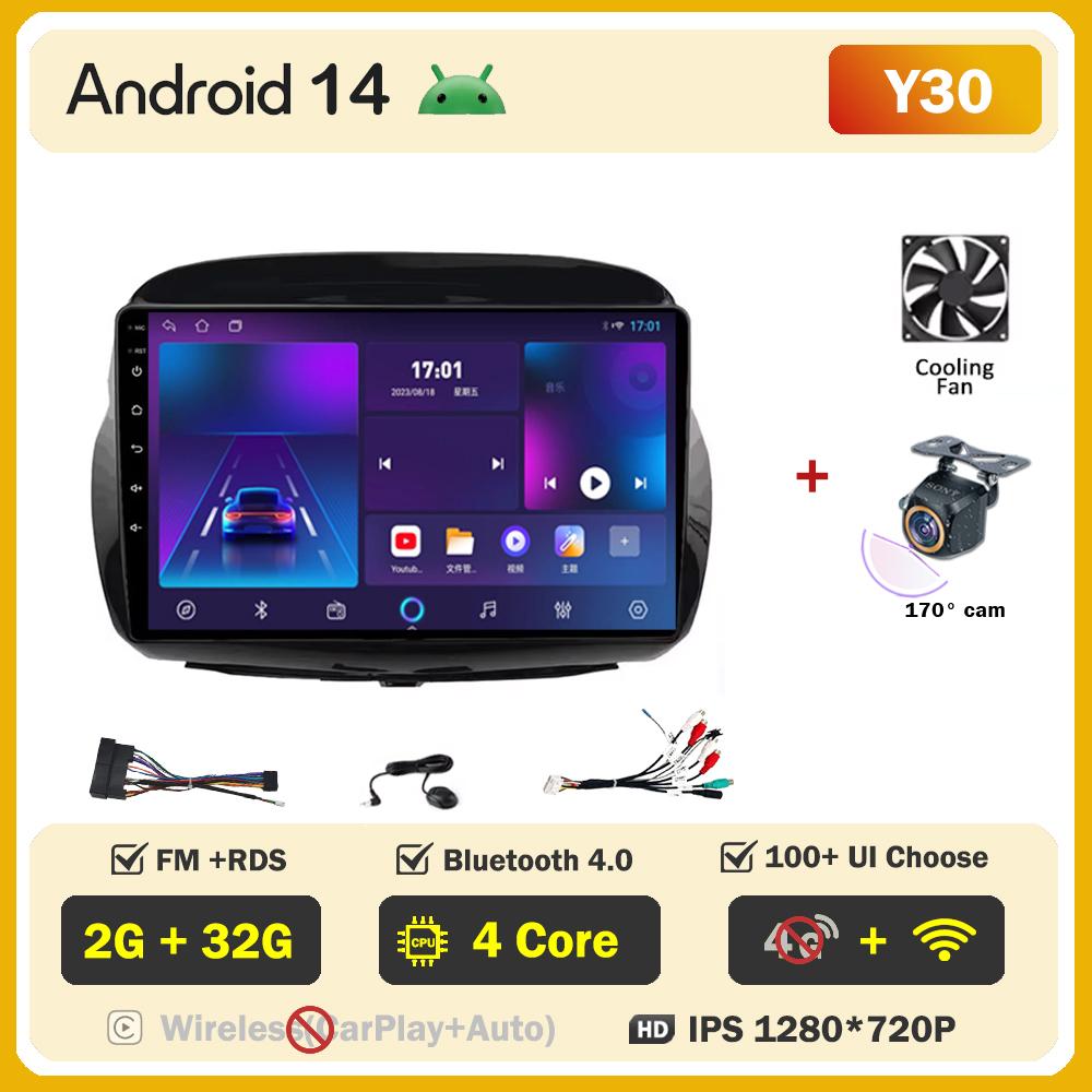 For Honda FR-V EDIX 2004 2005 2006 2007 - 2009 Android 14 Multimedia Navigation GPS QLED IPS Screen HDR Camera CarPlay Bluetooth