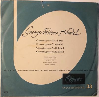 LP Record GEORG FRIEDRICH HNDEL  Concerti Grossi Nr. 2 6 10 12 XP2900 Opera 1957 Germany Classical Used