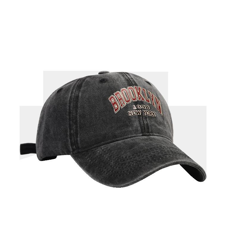 New letter embroidery washed old retro soft top baseball cap outdoor sports travel cap