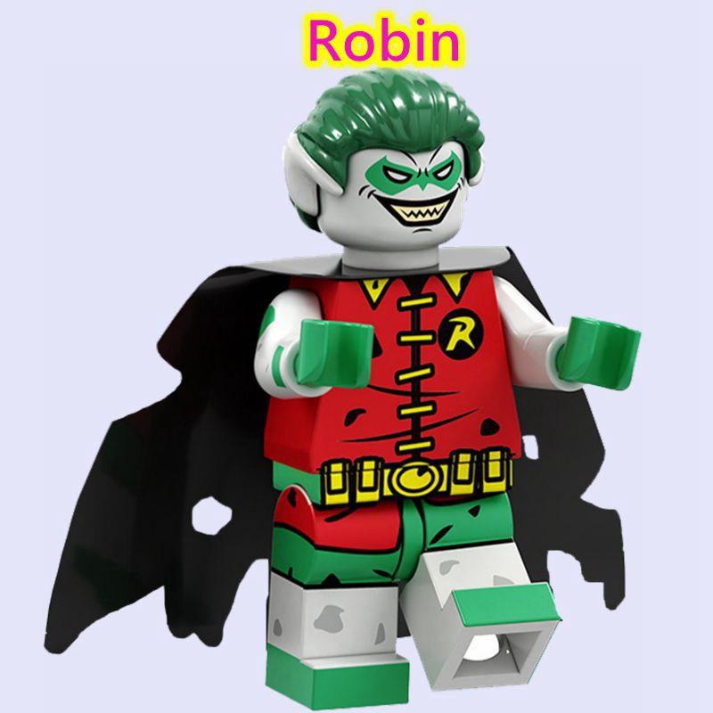 Teen Titans Nightwing Robin Arkham Knight Compatible with Marvel Minifigures Toy DC Movie Riddler Black Flash Building Blocks Educational Toys