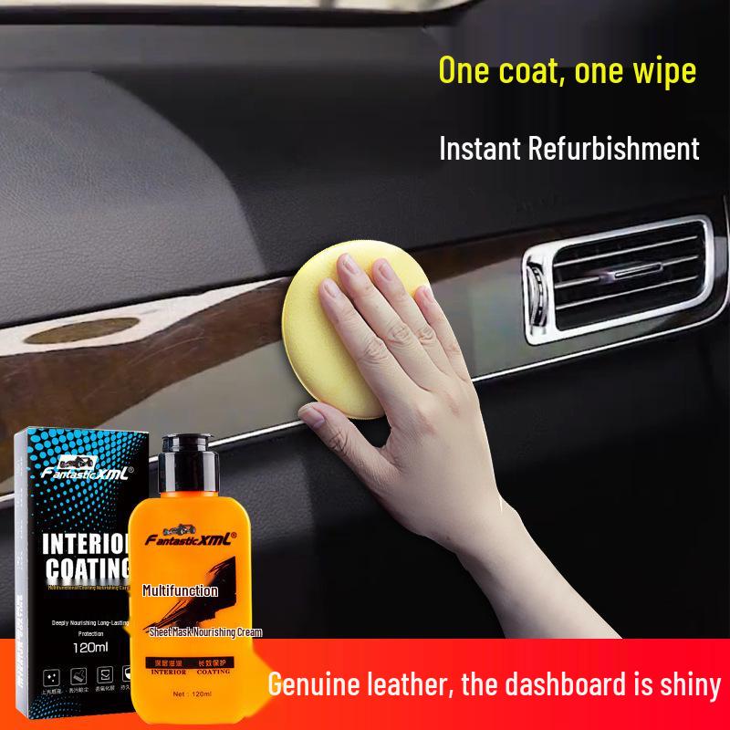 Multifunctional Car Plastic, Rubber & Leather Restorer - Nourishing Cream for Interior & Dashboard