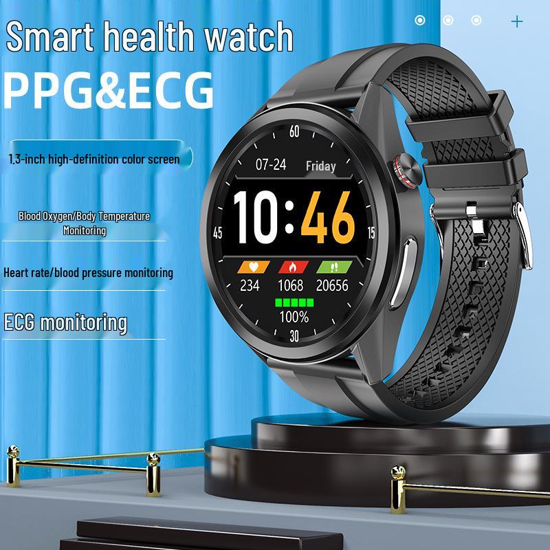 Smartwatch W10: Blood Pressure, Heart Rate, ECG, Blood Oxygen, Body Temperature, Sleep Tracking, Sports & Weather Features