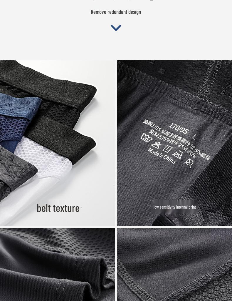 Men's Anti-Chafing Sport Boxer Briefs - Breathable, Comfortable, Mid-Rise, Double Layer Short Underwear