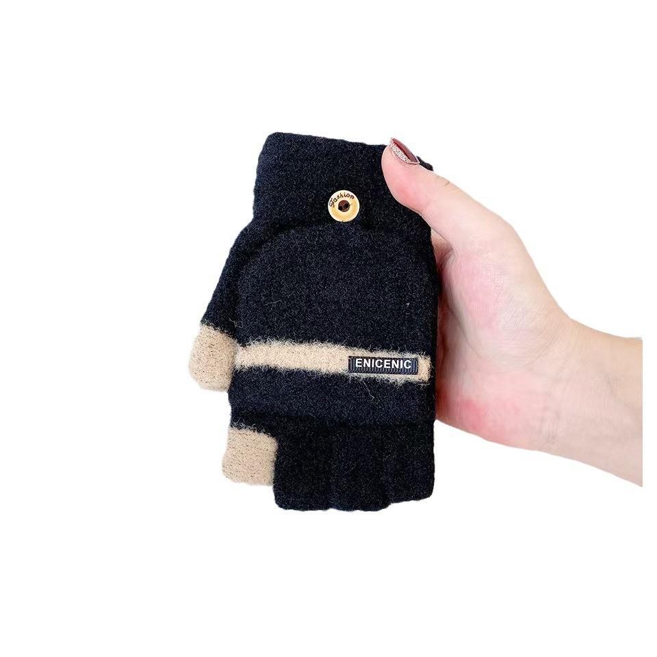 Флисовые перчатки мужские зимние теплые студенческие утолщенные