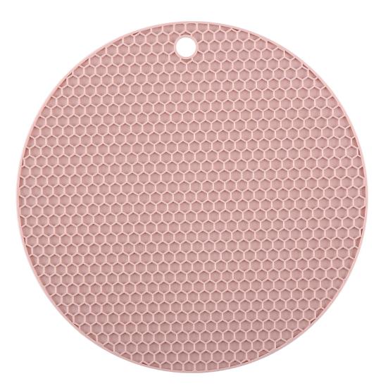 Silicone Honeycomb Round Pot Pad Thermal Insulation Mat Easy To Clean Anti-Slip Design Food-Grade Counter Hot Pad