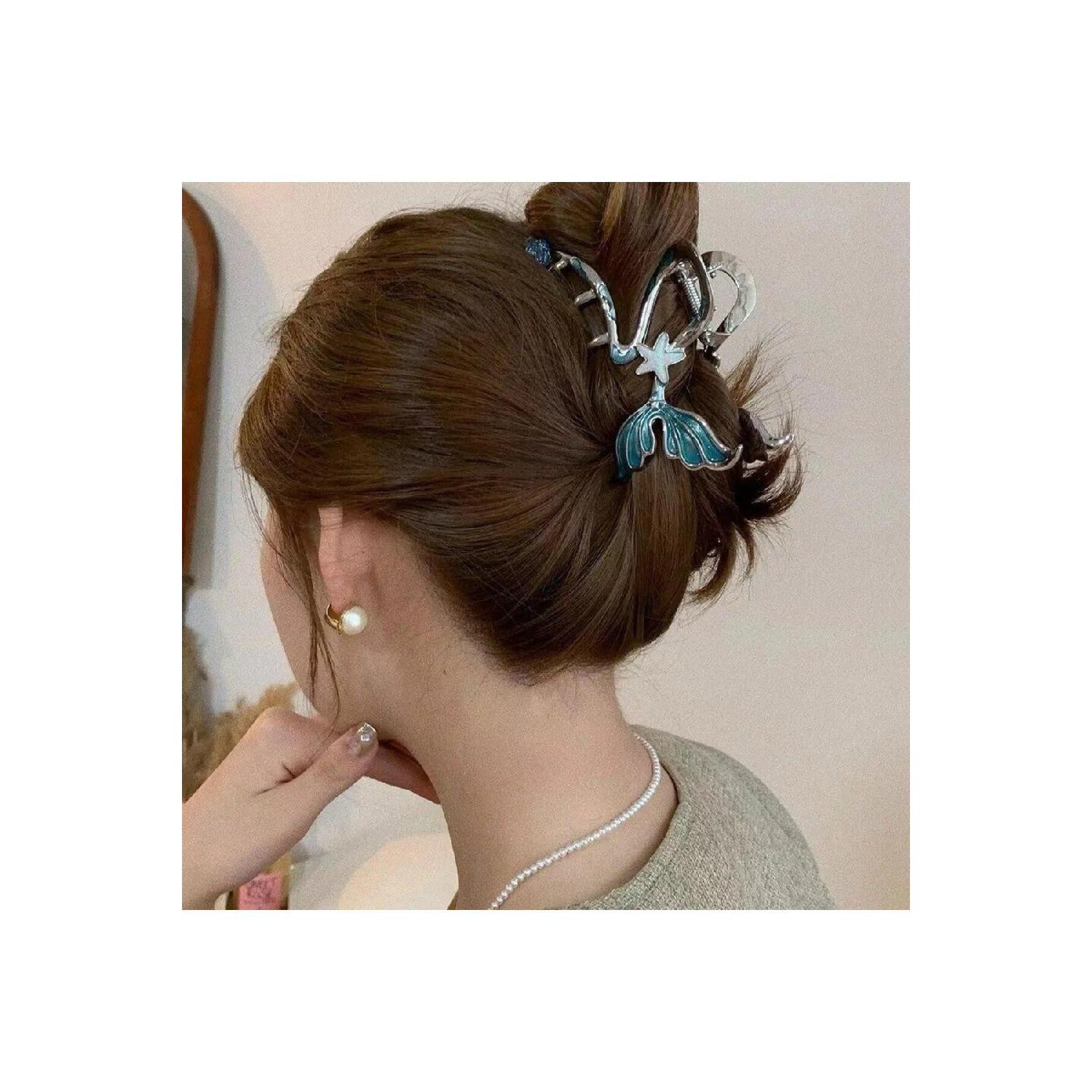 

Blue Fishtail Latch Clasp With Starfish синий