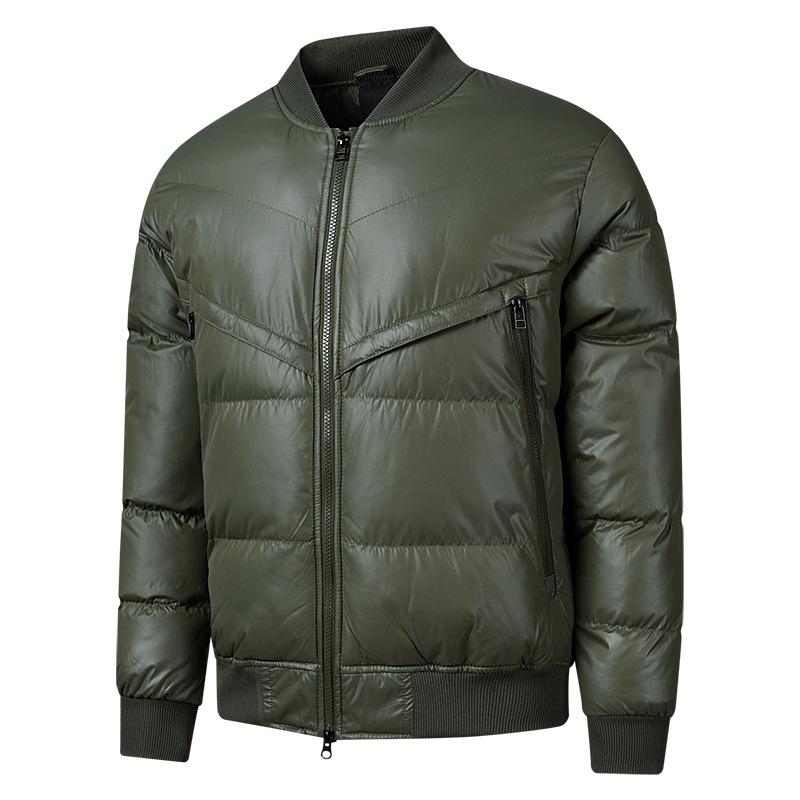 

Men s Winter Thickened Down Cotton Jacket - Windproof, Warm, Simple Casual Coat for Couples M армія зелений колір