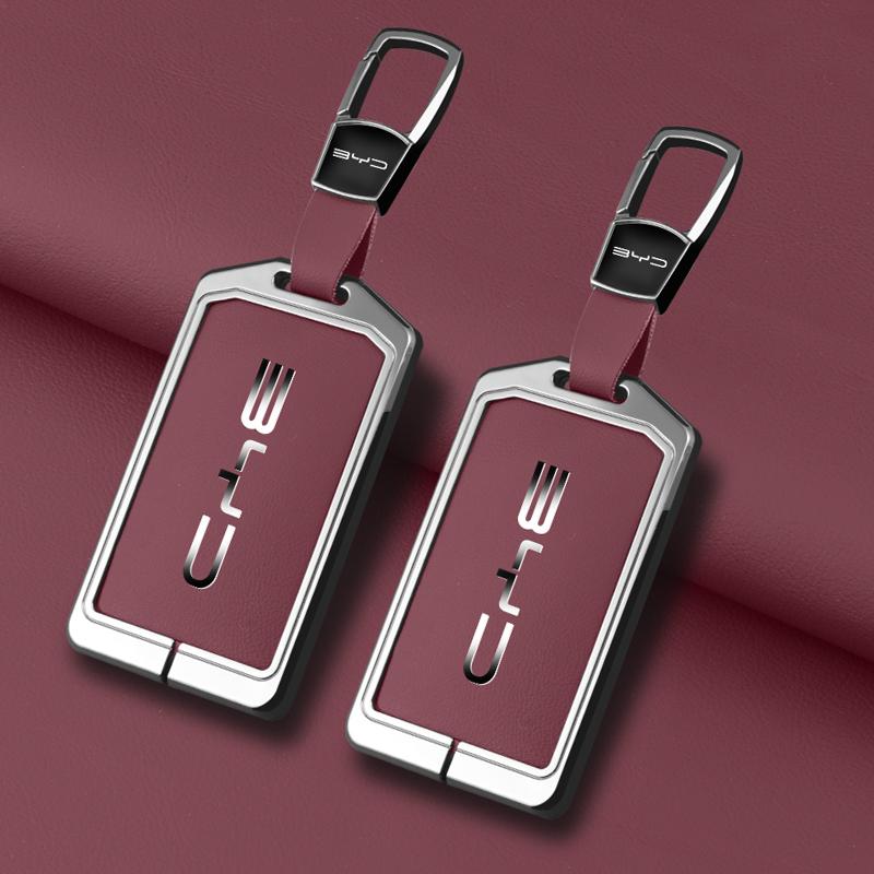 

Interior Mouldings Zinc Alloy Leather Car NFC Card Remote Key Cover Fob Case For BYD Tang DM Han EV Song PRO Qin PLUS DMI Keycha