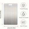 Stainless Steel Antibacterial Cutting Board Double-Sided, Mildew-Proof Kitchen Board for Food Preparation