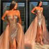 Spring and Suer New Women's Clothing Sexy Bronzing Chest-wrapped Split Dress Evening Dress Dress