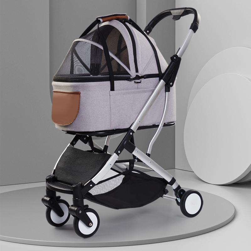 New Design Outside Folding Pet Trolley Journey Cart Carriage Pet Strollers for Dog and Cat Use