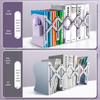 Retractable Desktop Bookshelf with Pen Holder and Book Divider for Students