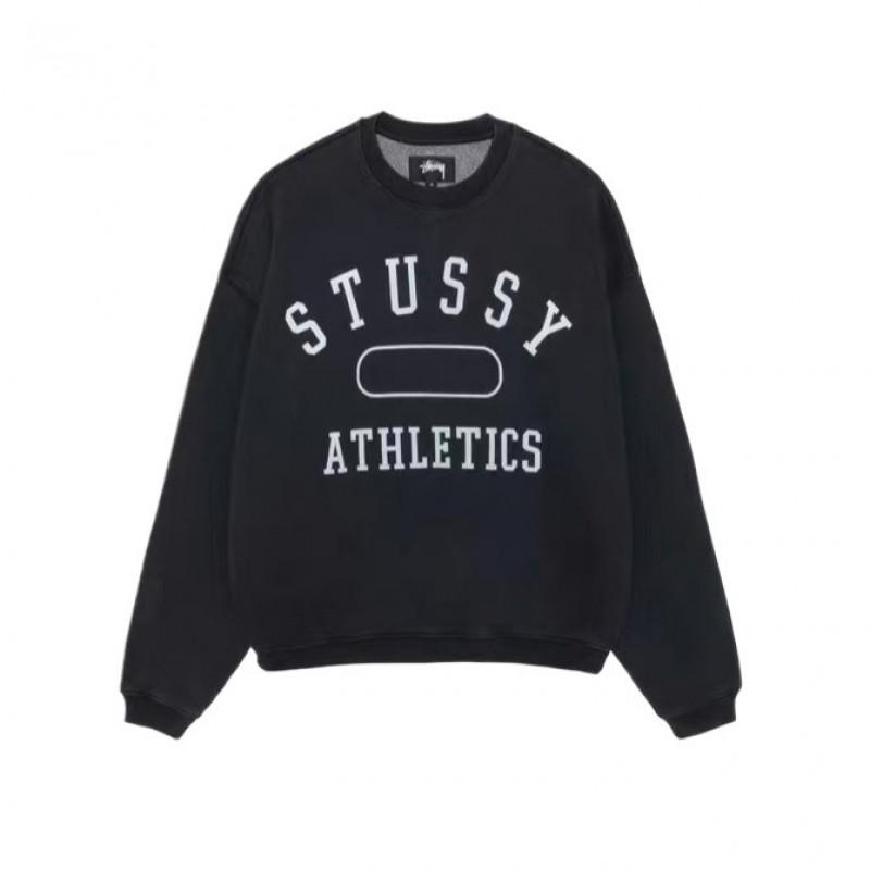 STU26 Otoño Invierno Unisex Oversized Algodón Cuello Redondo Sudadera de Manga Larga Adolescentes Adultos
