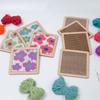 Flower Coaster Crochet Kits Needlepoint Starter Kits with Hook Needlepoint Kits Crochet Starter Kits for Craft Lovers