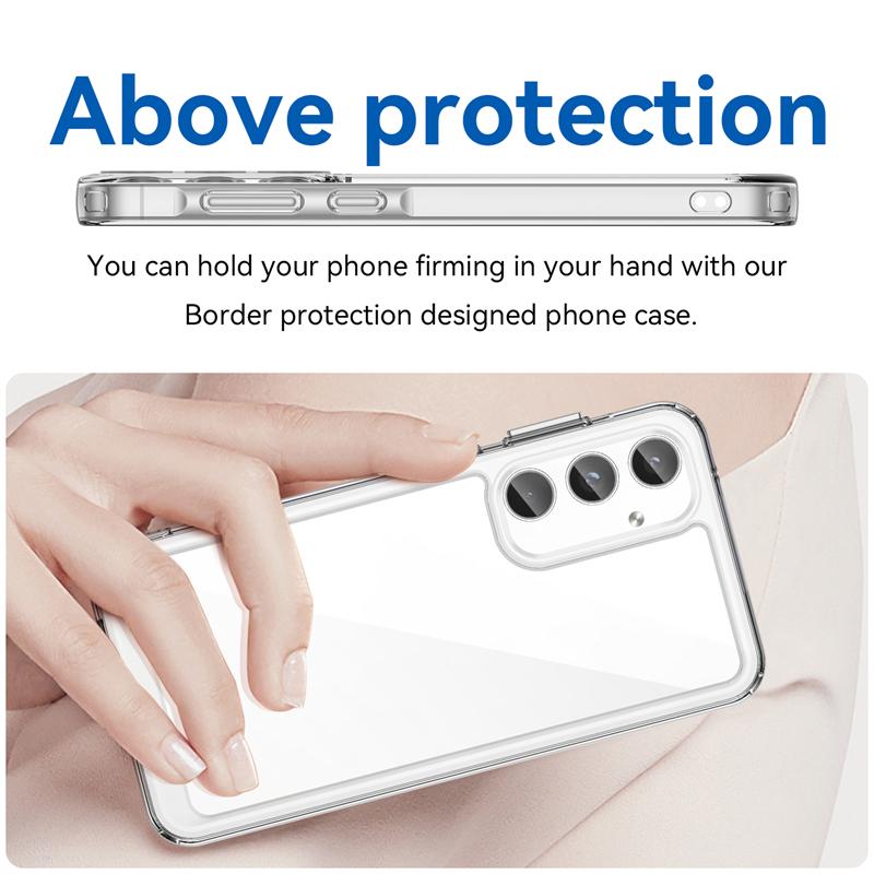 Para Samsung Galaxy A55 Capa de Silicone Transparente de Luxo Capa Samsung A55 Capa Protetora de Telefone TPU Capa Galaxy A55