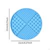 Slow Feeder Mat for Dog Silicone Non Slip Licking Food Treats Butter Blue