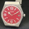 VINTAGE CITIZEN AUTOMATIC 8200 JAPAN MENS DATE RED COLOR DIAL WATCH a500211-2 R151b-a500211