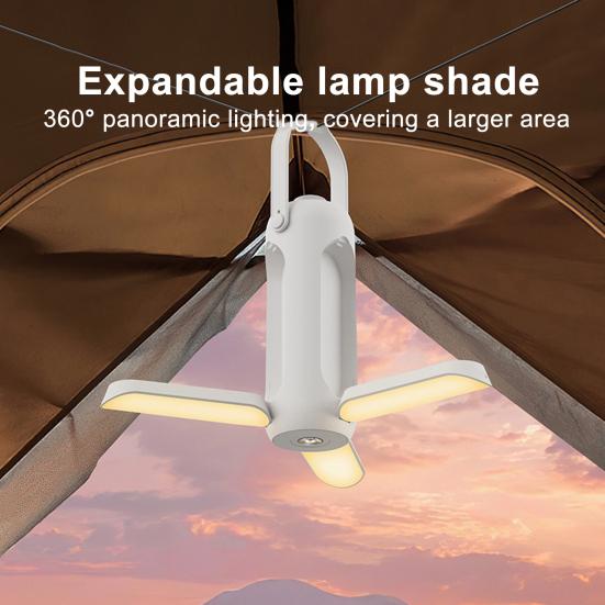 Rechargeable Camping Lantern Wide-Range Beam Super Bright High Lumens Outdoor LED Flashlight Foldable Lantern