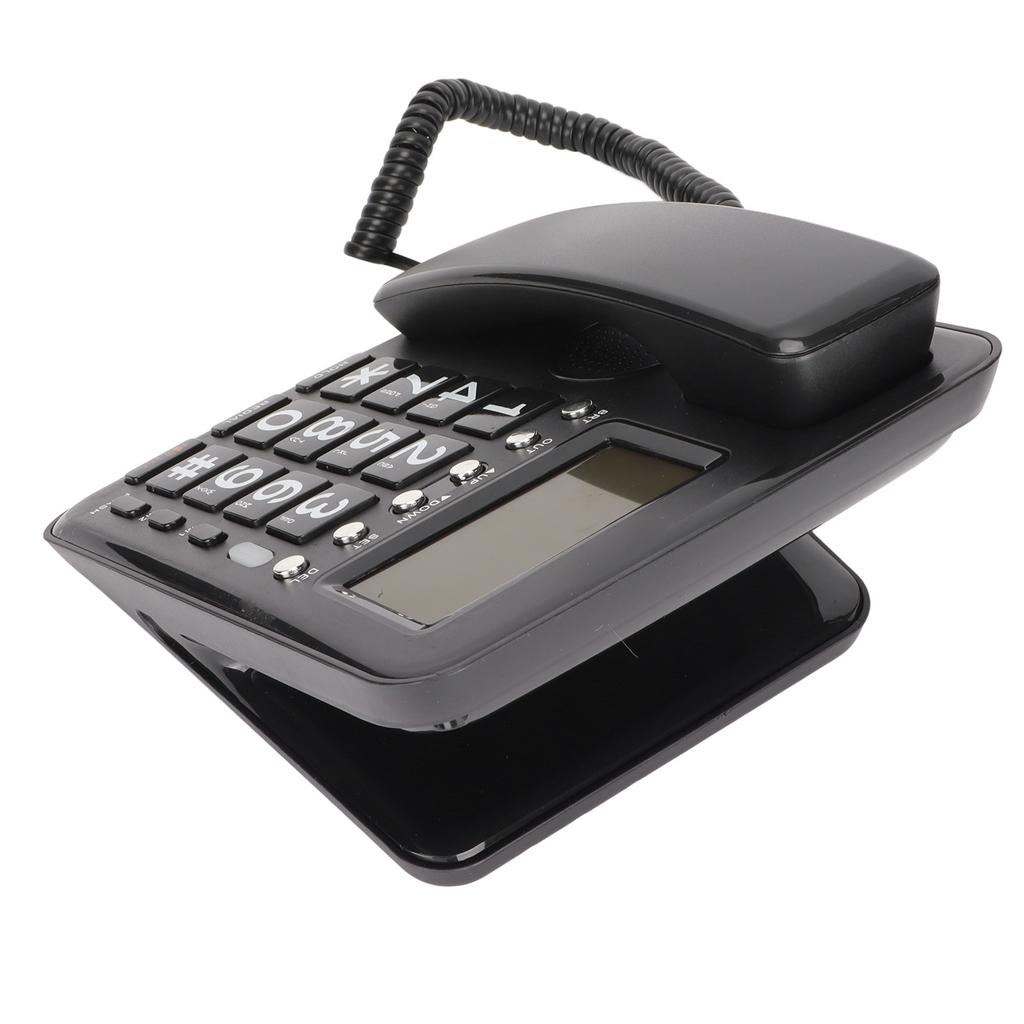 Corded Telephone Caller ID Full Hands   Fixed Landline with Blue Screen for