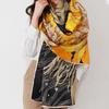 Koi Peony Silk Scarf Women'S Spring And Autumn Thin Mulberry Silk Scarf Golden Autumn Elegant Versatile Long Shade Shawl