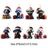 Acrylic Dog Christmas Ornament Handmade Christmas Decoration Dog Christmas Tree Pendant  Office
