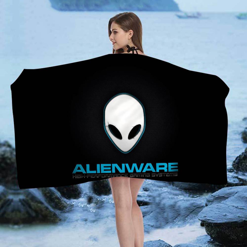 Dell Alienware Beach Towel Colorful Bath Towels for Girl Microfiber Quick Dry Sand Free Beach Yoga Spa Gym Pool