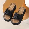 Internet Celebrity Slippers Women's Summer Wear Foreign Style Super Fire Thick Soles 2025 New Sandals with Skirt Bow Cool Slippers
