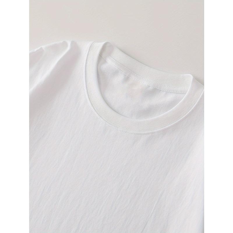 Men's Summer Casual Sports Fashion T-Shirt, Cotton Blend, Soft, Breathable, Loose Fit