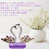 Crystal Glass Crystal Swan Wedding Gift Present Stylish Swan Pair Set Love Protection Cute Clear Rhinestone Interior Figurine K9 Crystal Room