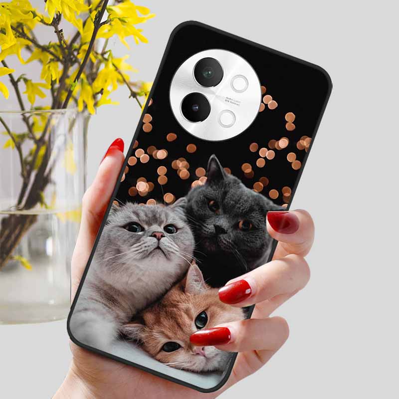 For Vivo V40 Lite 5G Case Fashion Soft Silicone Lovely Phone Cover for Vivo V 40 Lite V40Lite 5G Protect Back Cover TPU Coques