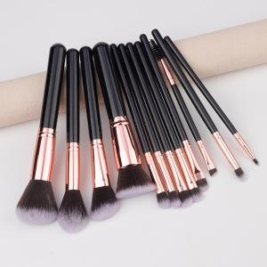 

New 12 black cylinder makeup brush set, black gold eyeshadow brush, multi-functional makeup tool