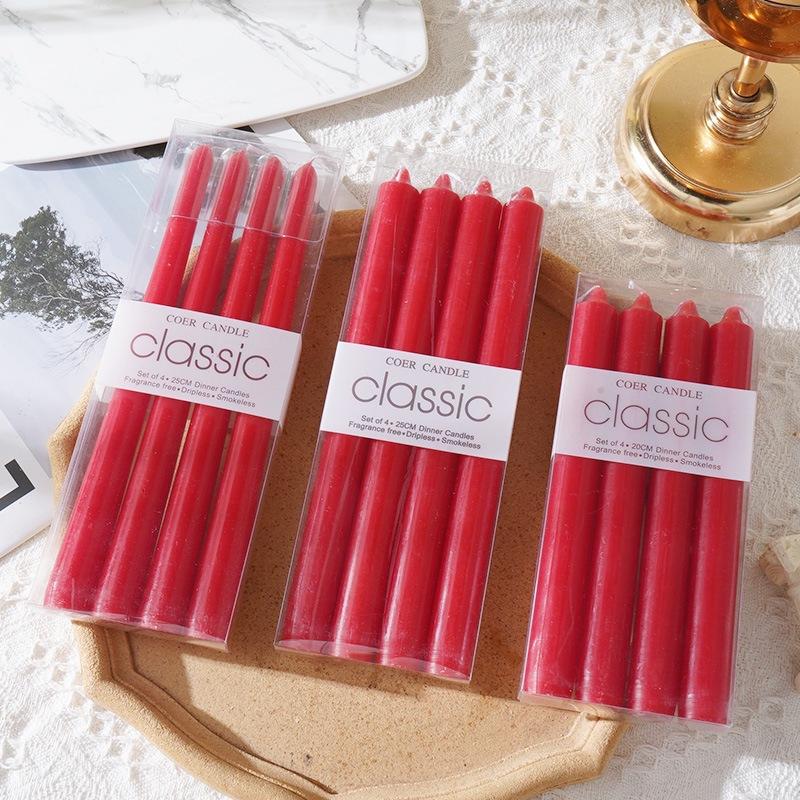 European Style Tasteless Pole Wax Romantic Wedding Colorful Long Pole Candle Home Confession Proposal Candlelight Dinner Candle