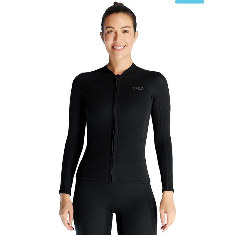Ensemble Combinaison Néoprène 1,5 mm Hommes Femmes - Combinaison Courte de Plongée Snorkeling Surf Natation Hivernale Protection Thermique