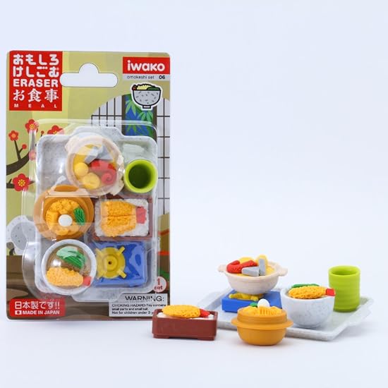 Iwako Eraser Meal Set, 10 Pieces, Blister Pack SCER981035