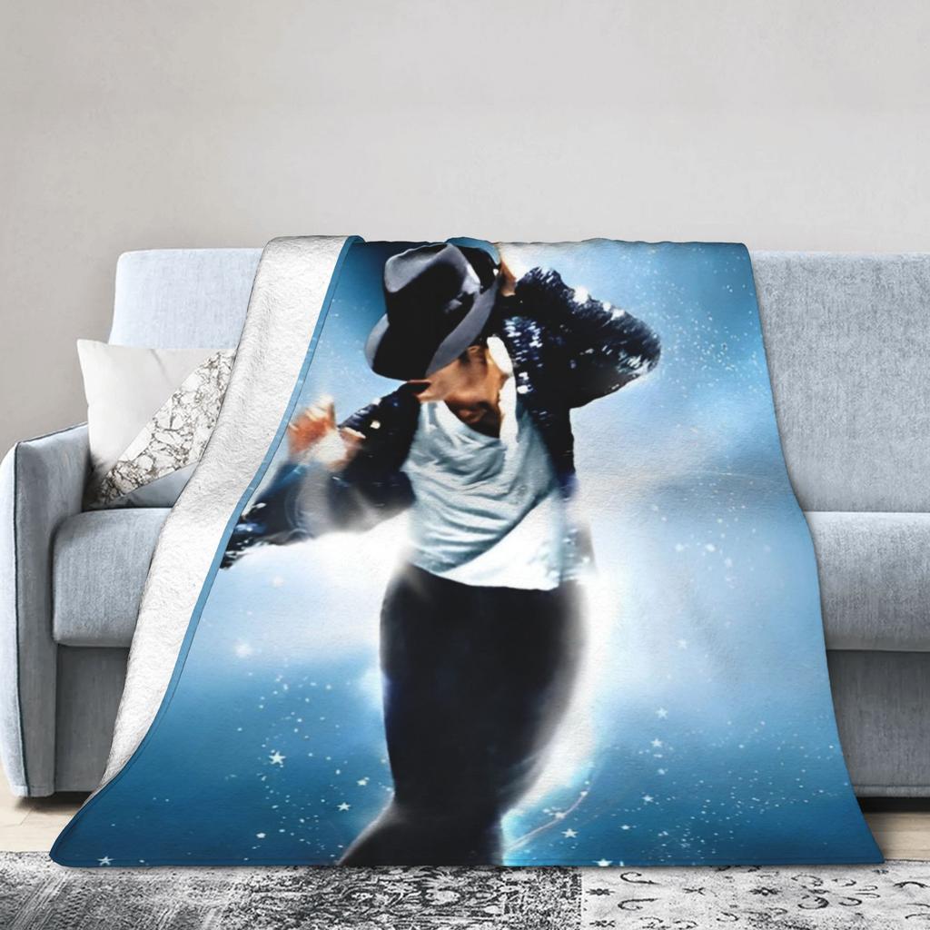 MJ Pop Rock Disco Welurowe Koce Kocie do Domu na Zewnątrz Lekki Przykrycie Łóżka,