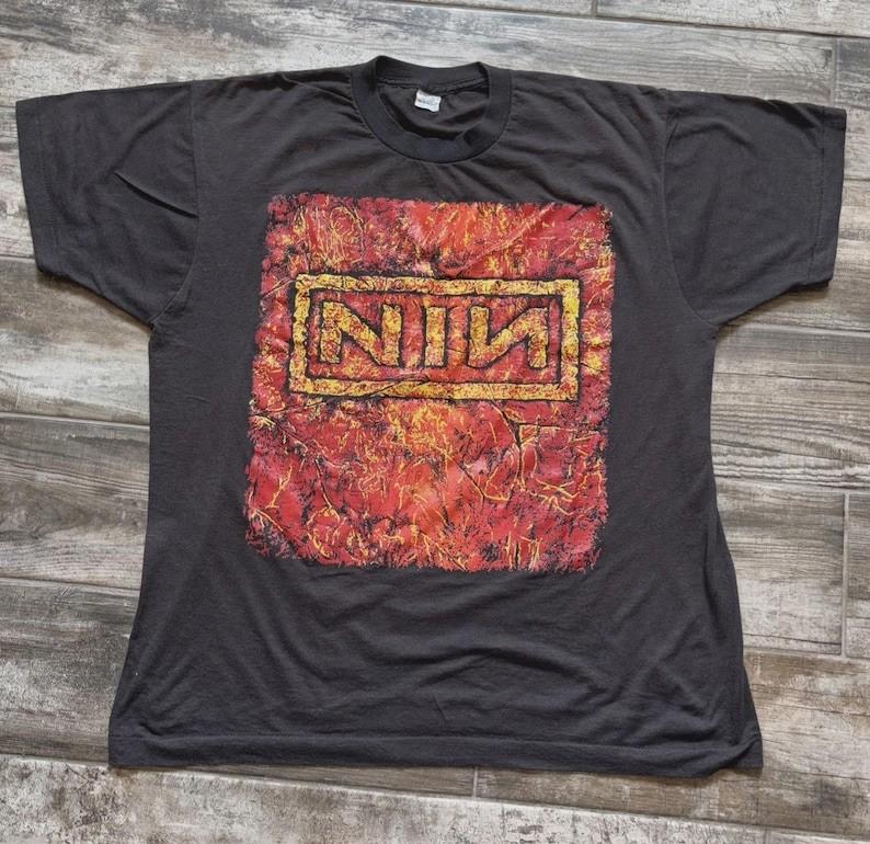 

Vintage 1994 Nine Inch Nails Closer Tour Dates Tshirt Size S5XL Reprint Unisex T-Shirt XXXXL