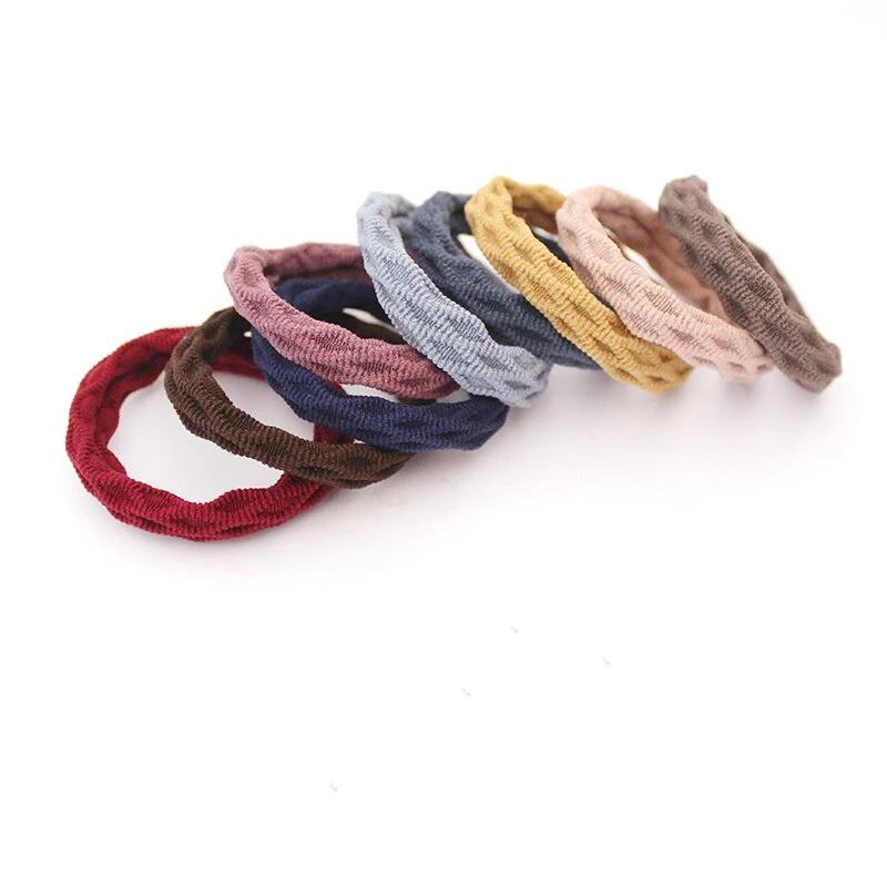 

Корейские Простые Ленты 10 Штук/Набор Резинок для Волос для Женщин Девушек Хвост Скранчи Модные Аксессуары для Волос